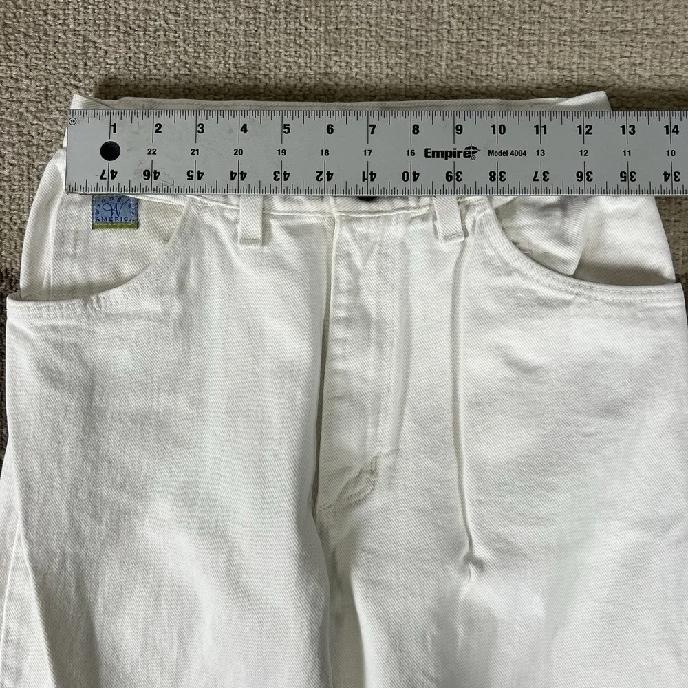 Vintage Wrangler For Woman Jeans‎ 10M White Denim High Rise Made In USA MSR01